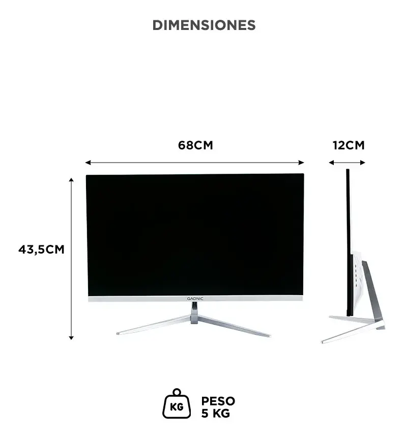 Monitor Gadnic Gamer FHD 180 Hz 27 Pulgadas