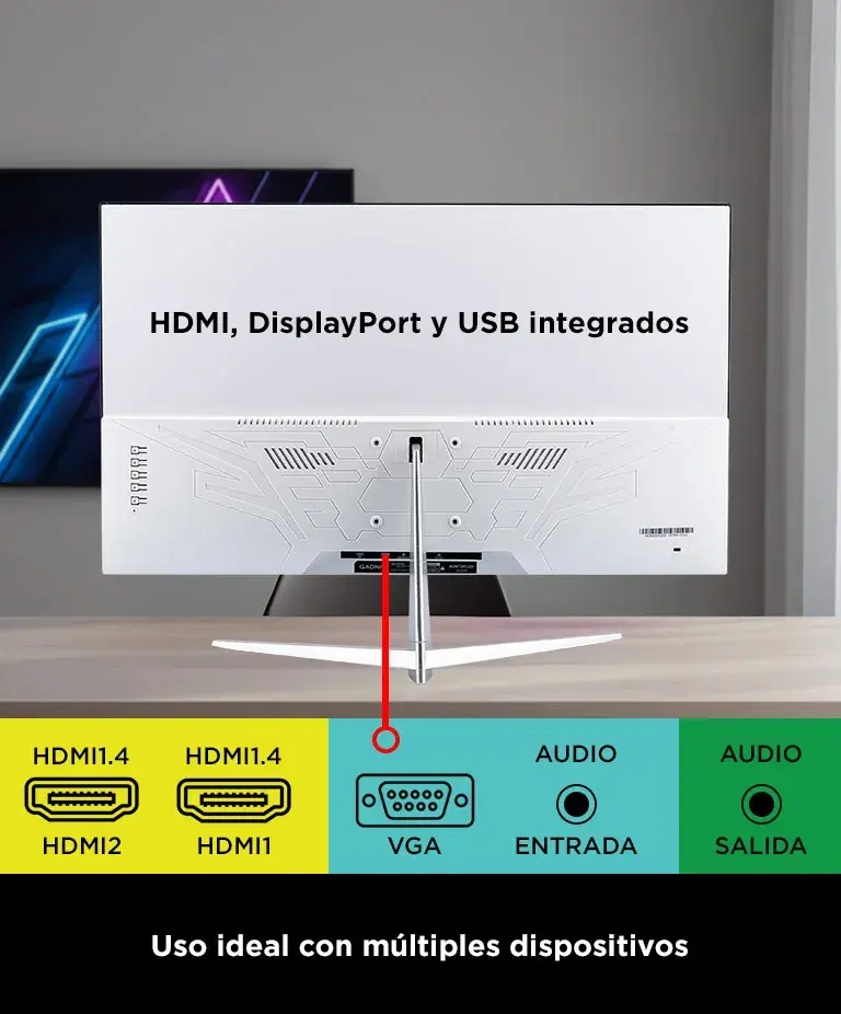 Monitor Gadnic Gamer FHD 180 Hz 27 Pulgadas