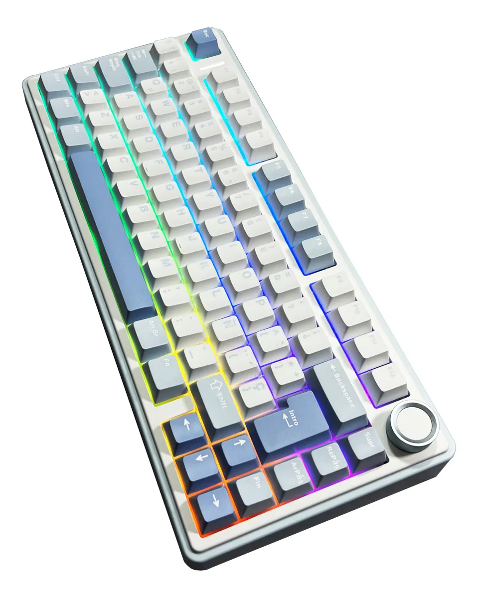 Teclado Mecánico Inalámbrico Aula F75 (blue+white+dark blue)
