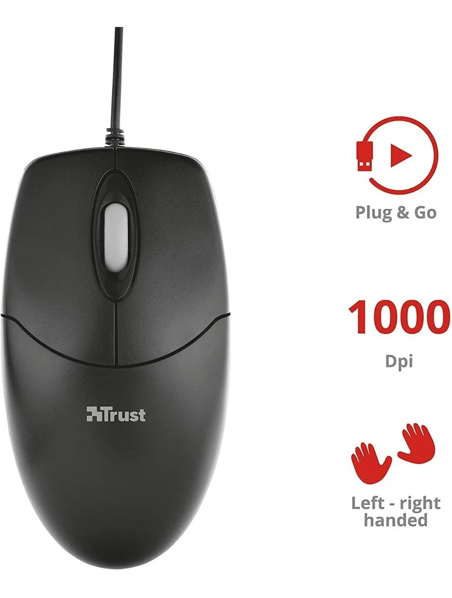 Mouse Trust Basi Wired