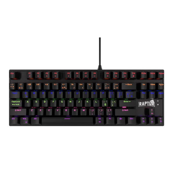 Teclado Raptor Fireclaw M87 Mecanico Retroiluminado Switch Red Outemu (2146)