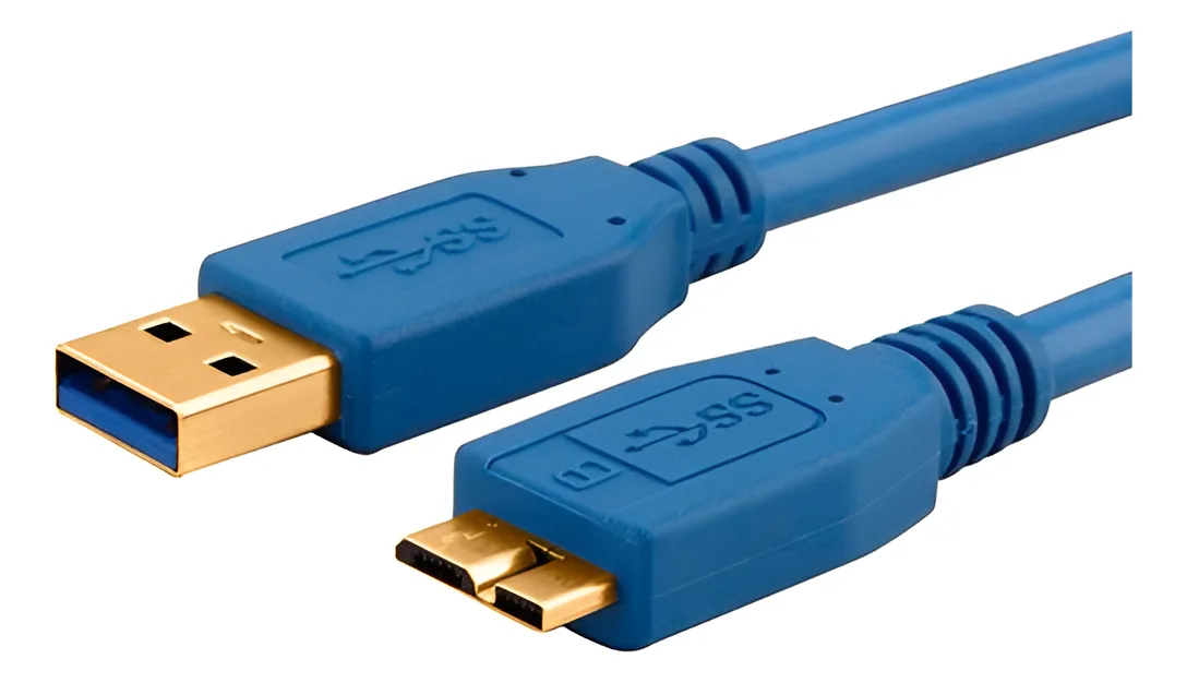 Cable Usb 3.0 A - B Micro 1,8m Para Pc Disco Rigido Externos Azul item 3058