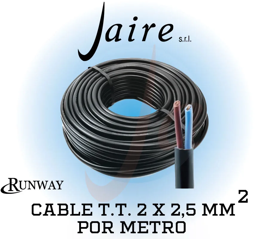 CABLE TIPO TALLER 2 x 2,5 mm