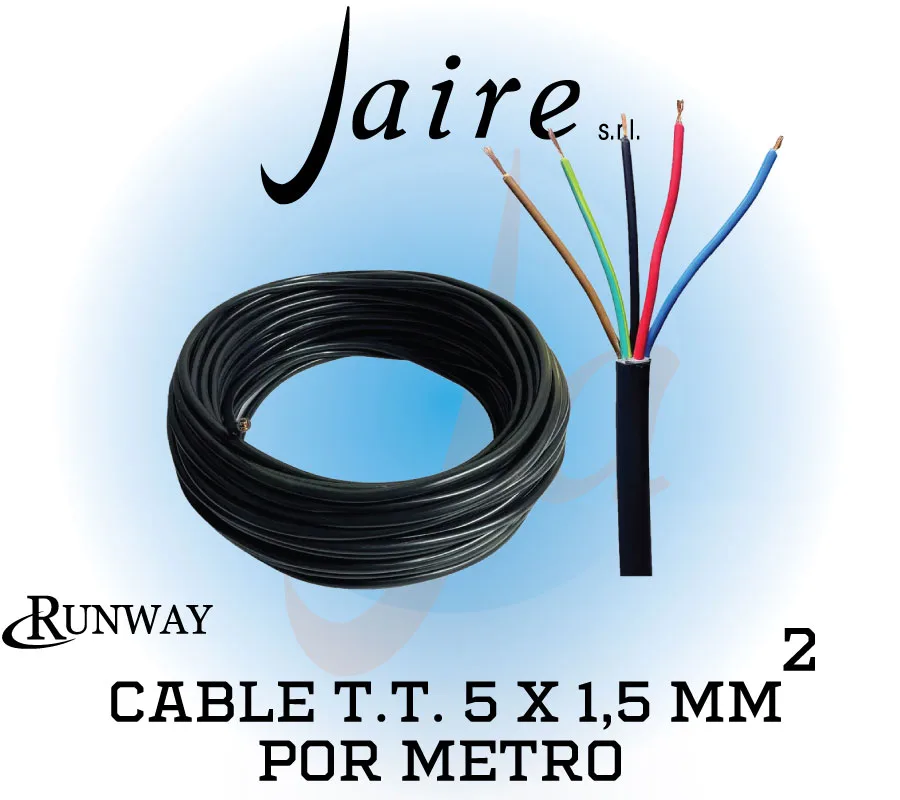 CABLE TIPO TALLER 5 x 1,5 mm