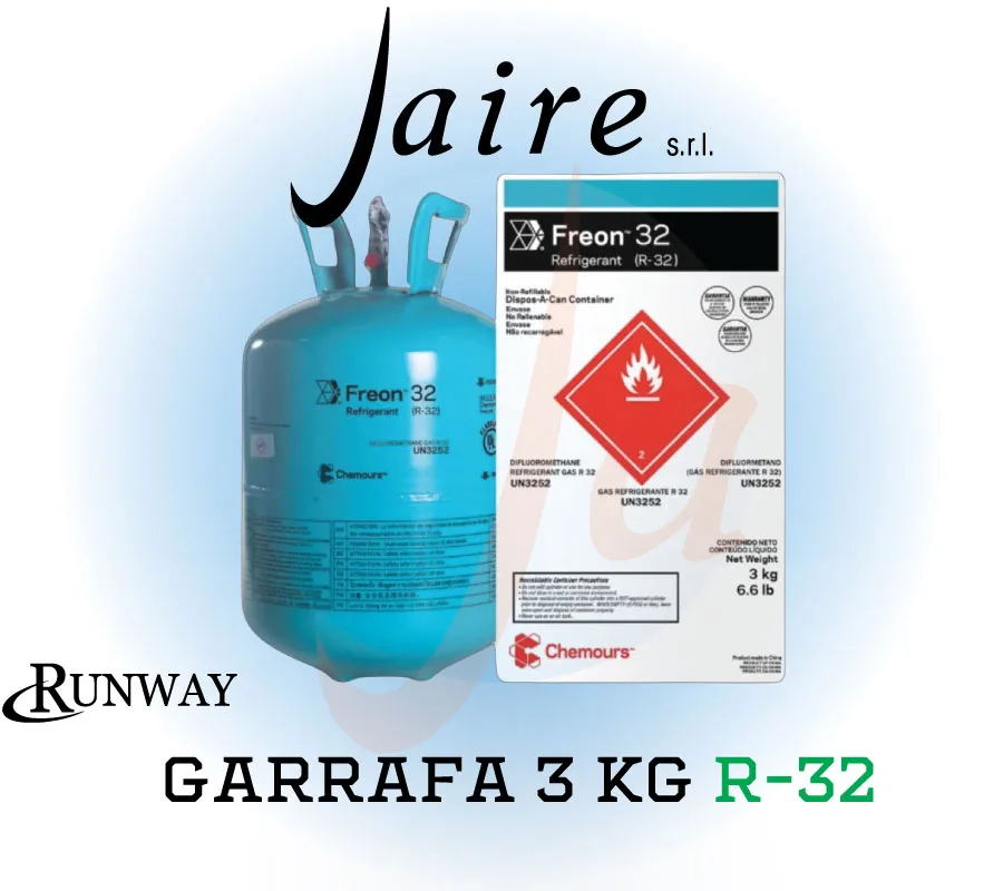 GAS REFRIGERANTE R32 RARRAFA 3KG (FREON)