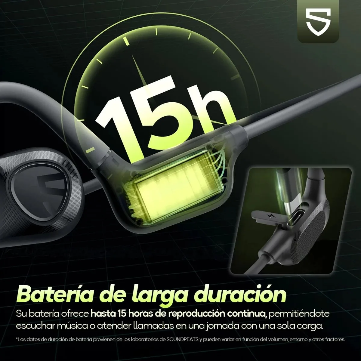 Auriculares SoundPEATS RunFree Lite – Deportivo 15 h de autonomía