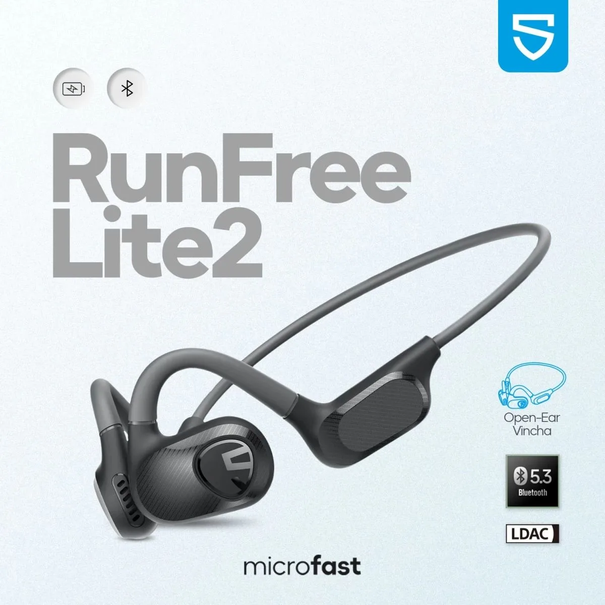 Auriculares SoundPEATS RunFree Lite – Deportivo 15 h de autonomía