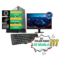 Pc Ecovision Amd Ryzen 3 3200G RAM 8Gb SSD 240Gb + Monitor 22