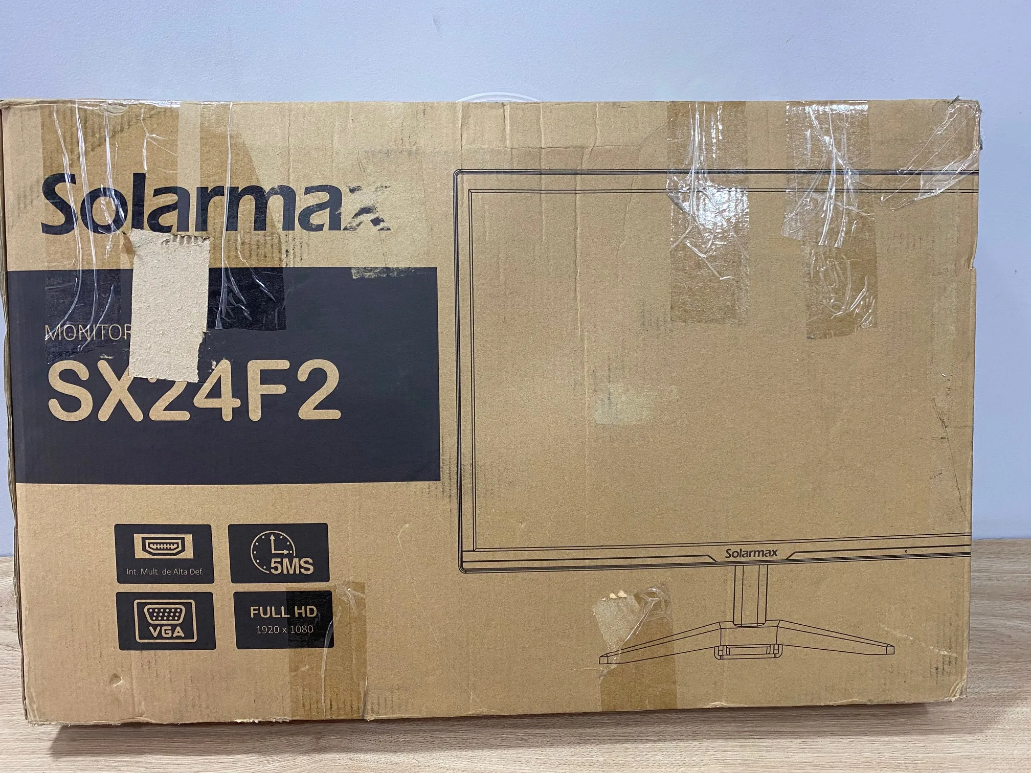 Monitor Solarmax Sx24f 24 Full Hd Hdmi Vga 5ms 75hz Linea de pixeles zona derecha (Outlet)