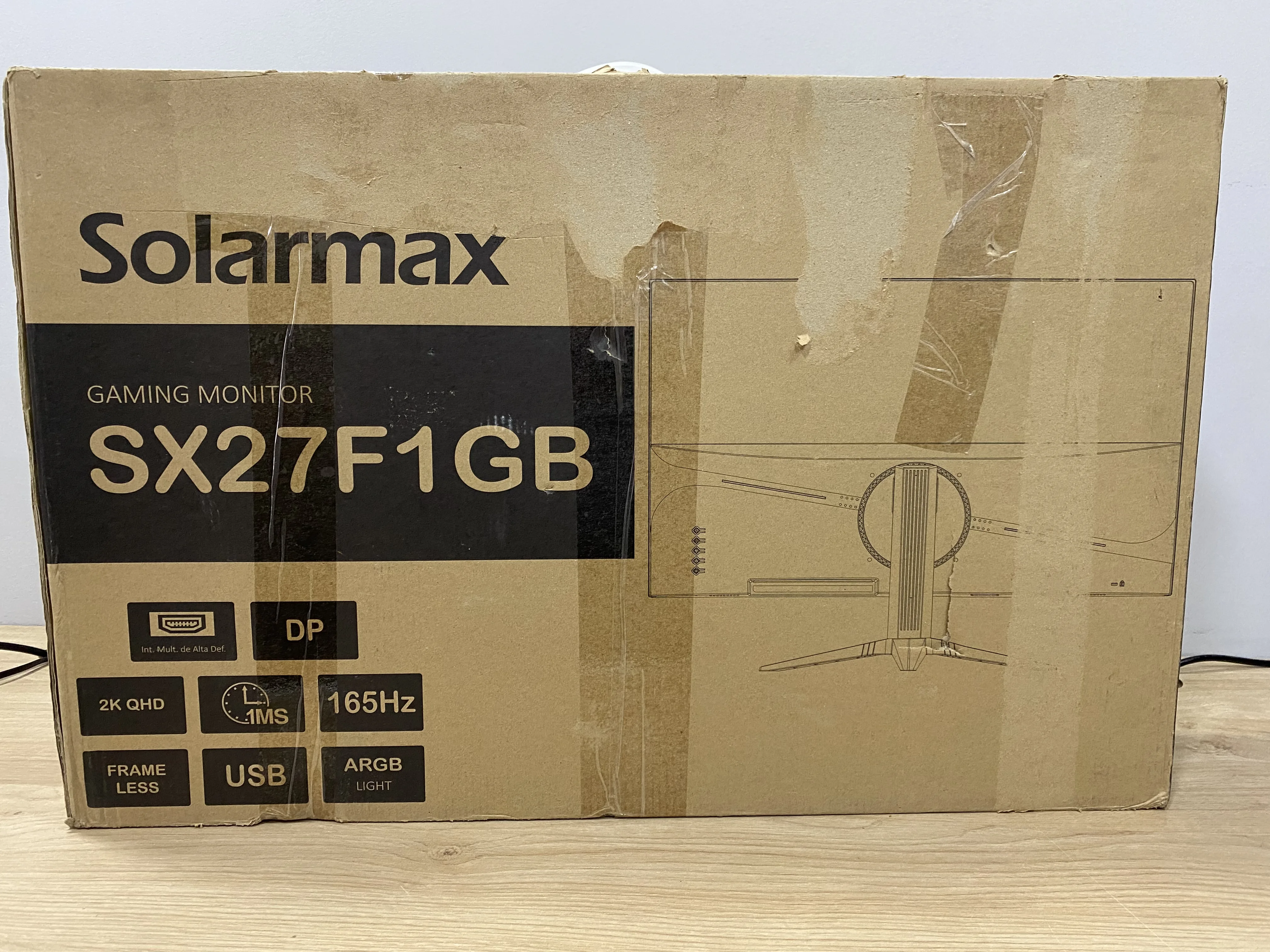 Monitor Solarmax SX27F1GB 27 Pulgadas 2 PIXEL QUEMADO PARTE DERECHA E IZQUIERDA (Outlet)