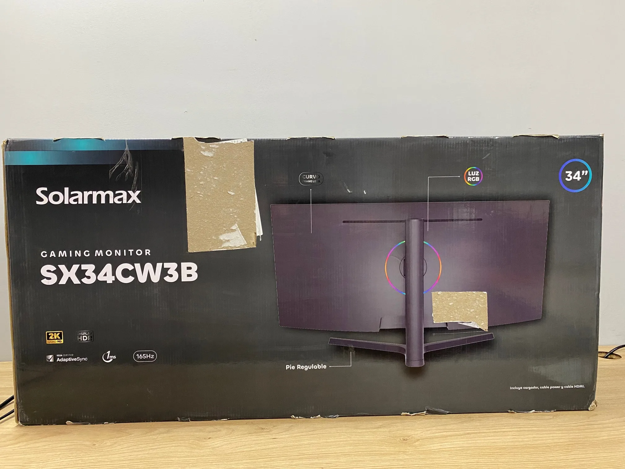 Monitor Solarmax SX34CW3B 34 Pulgadas Caja Dañada (Outlet)