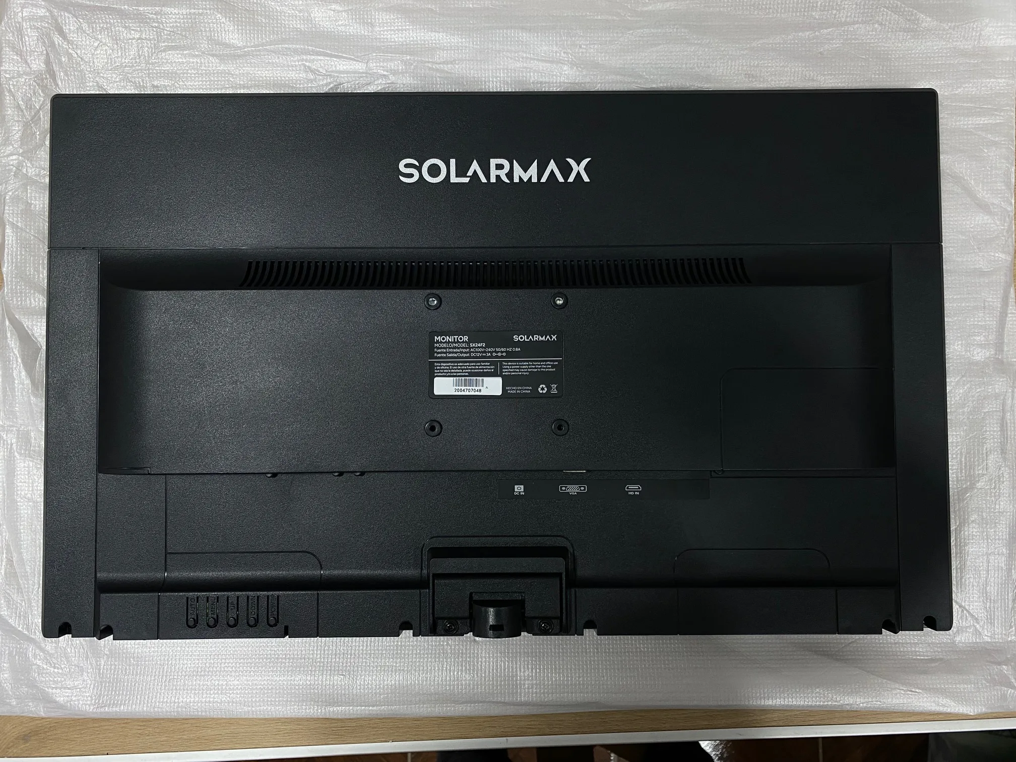 Monitor Solarmax SX24F2 24 Pulgadas 1 PIXEL QUEMADO PARTE INFERIOR DERECHA (Outlet)