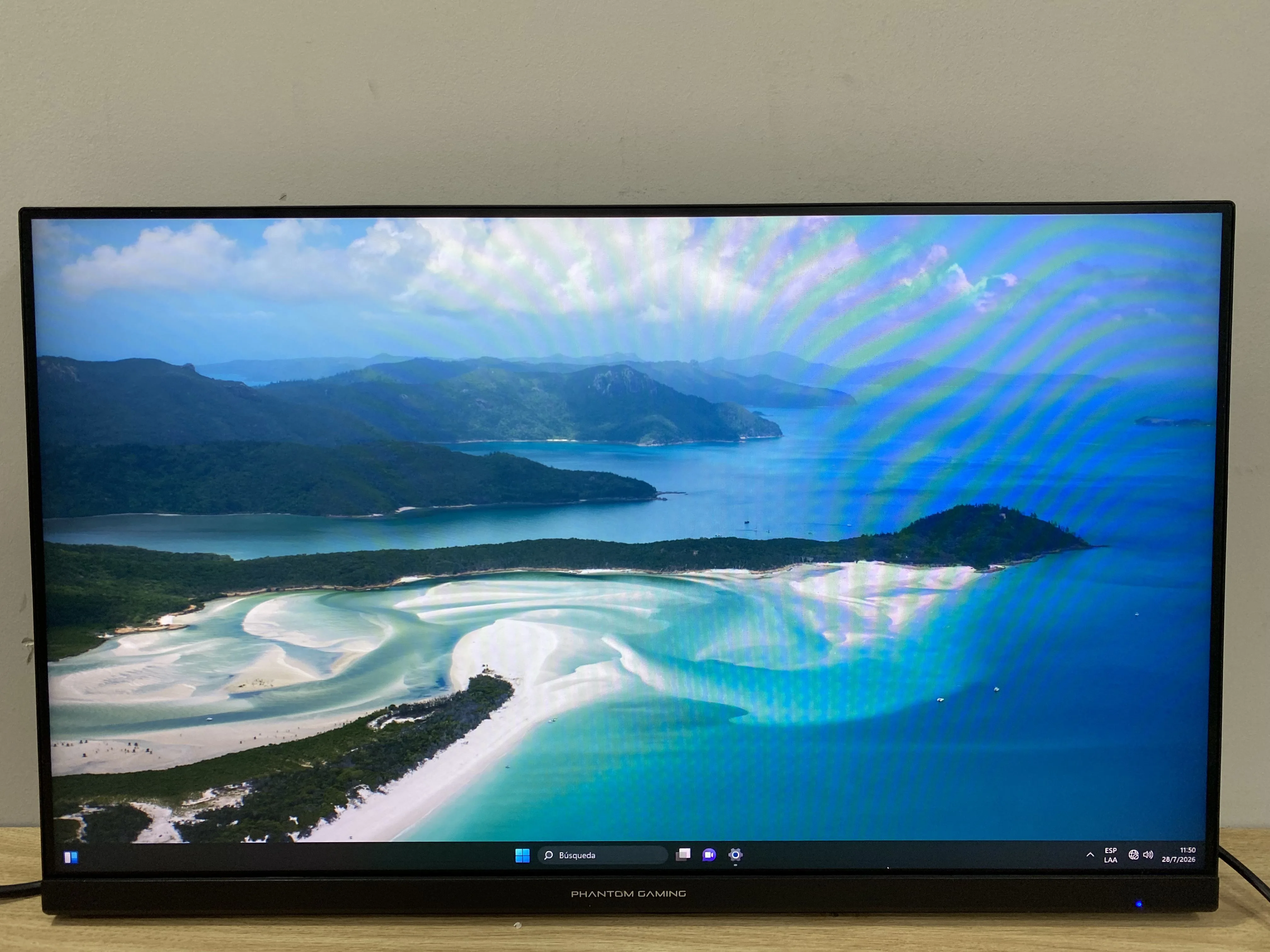 Monitor Asrock PG27FF1A 27 Pulgadas Linea de pixel horizontal parte superior e inferior de (Outlet)