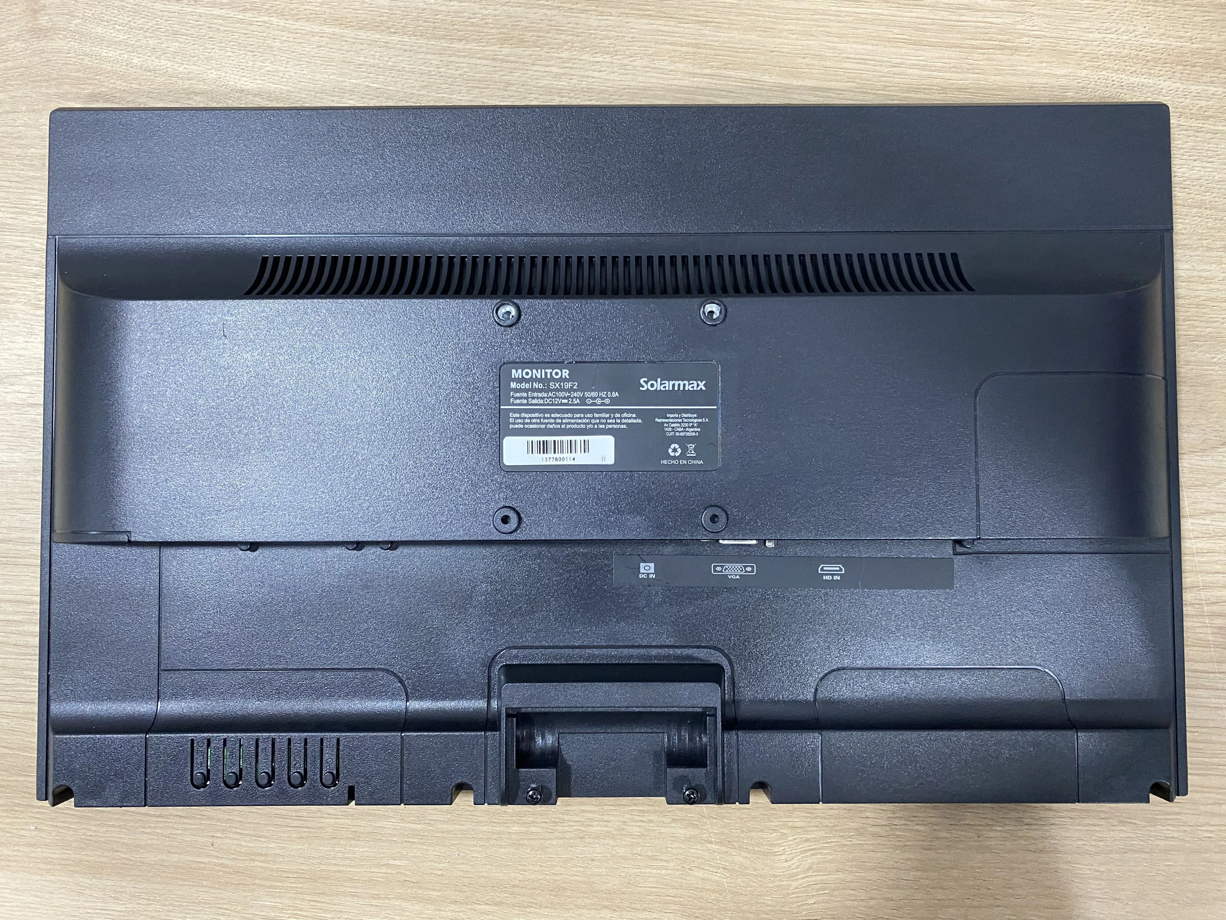 Monitor Solarmax SX19F2 19 Pulgadas Pantalla rayada - Defecto del Panel mancha con (Outlet)