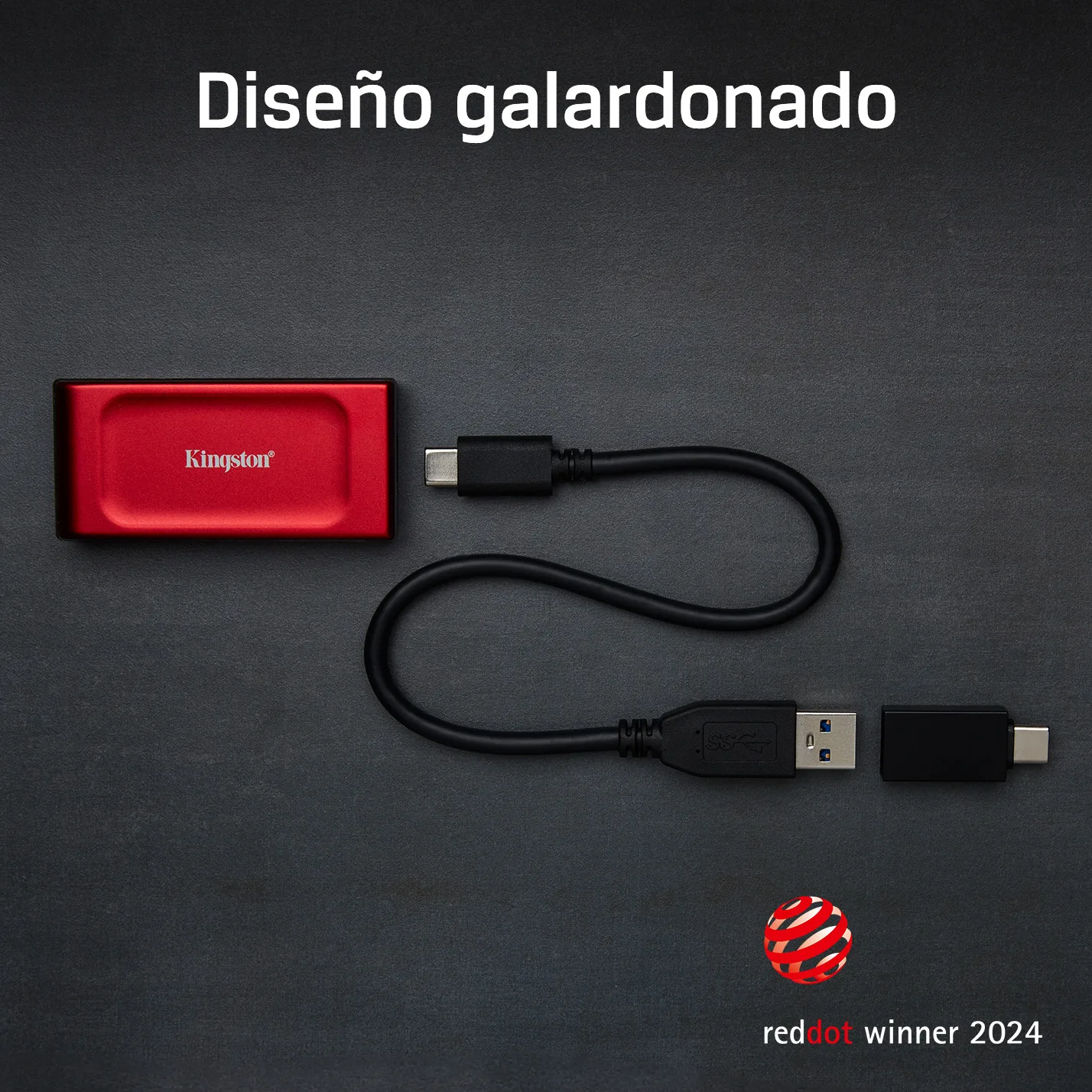 2T XS1000 RED EXT USB 3.2 SSD