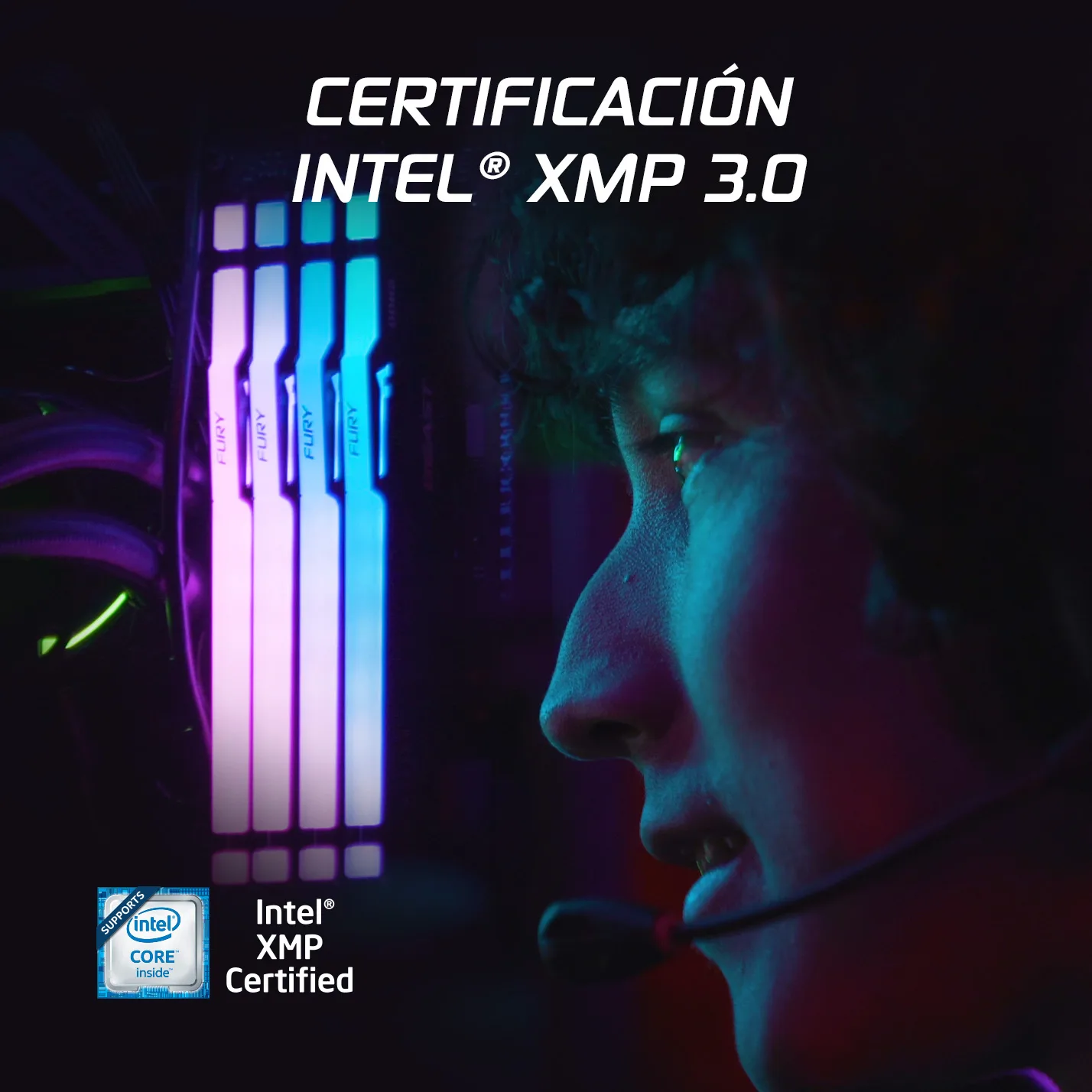 Memoria Ram Fury Beast Rgb 32gb Ddr5 5200mhz Kf552c40bba-32