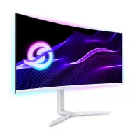 Ultra Wide Curved Monitor Solarmax White 34 pulgadas Linea de Pixeles Horizontales WUHD 2K Pixel Muerto en el centro (Outlet)