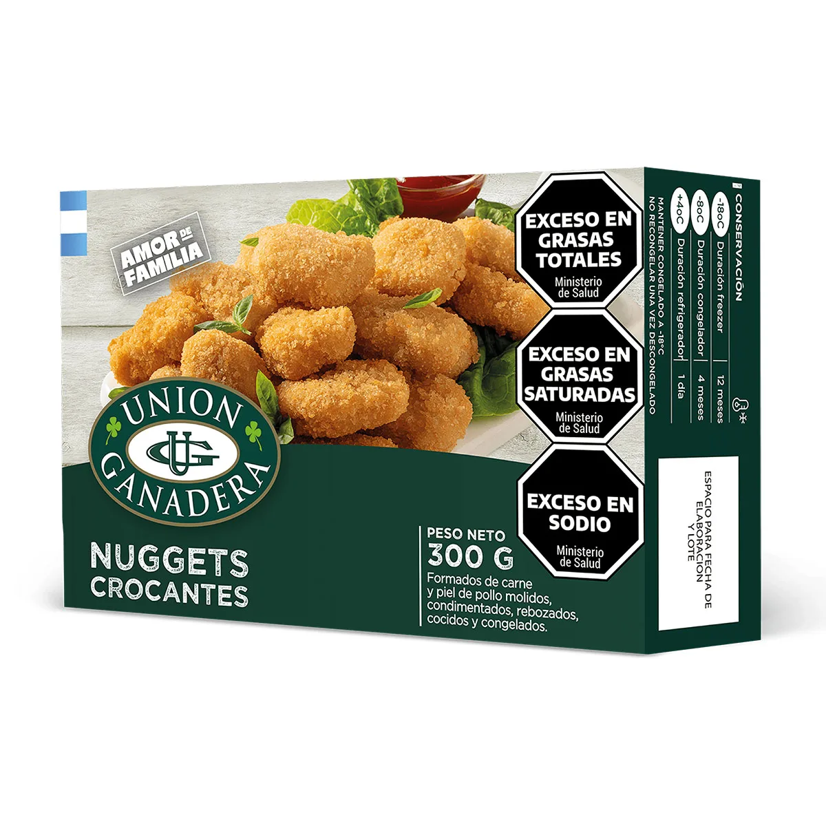Nuggets Crocantes Union Ganadera De 300 Gramos
