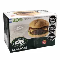 20 Hamburguesas Clásicas Unión Ganadera 83grs + Pan Brioche + Aderezo